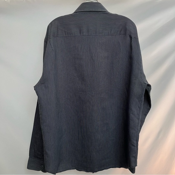 Giorgio Armani - striped dress shirt - real abalone buttons - Made in Italy VTG - Picture 5 of 9